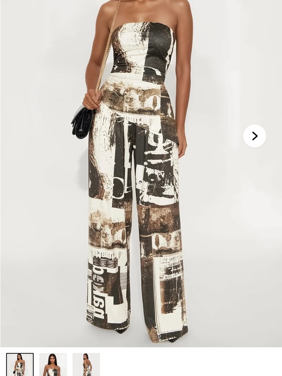 Fashion Nova Pants - Abstract Print Strapless Set